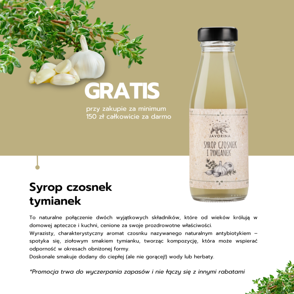 czosnek tymianek gratis do zamówień - sklep.javorina.pl